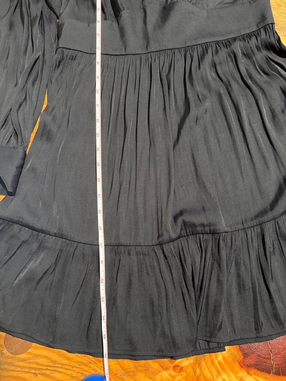 Banana Republic Black Long-Sleeve Pleated Waist Dress - Picture 9 of 9